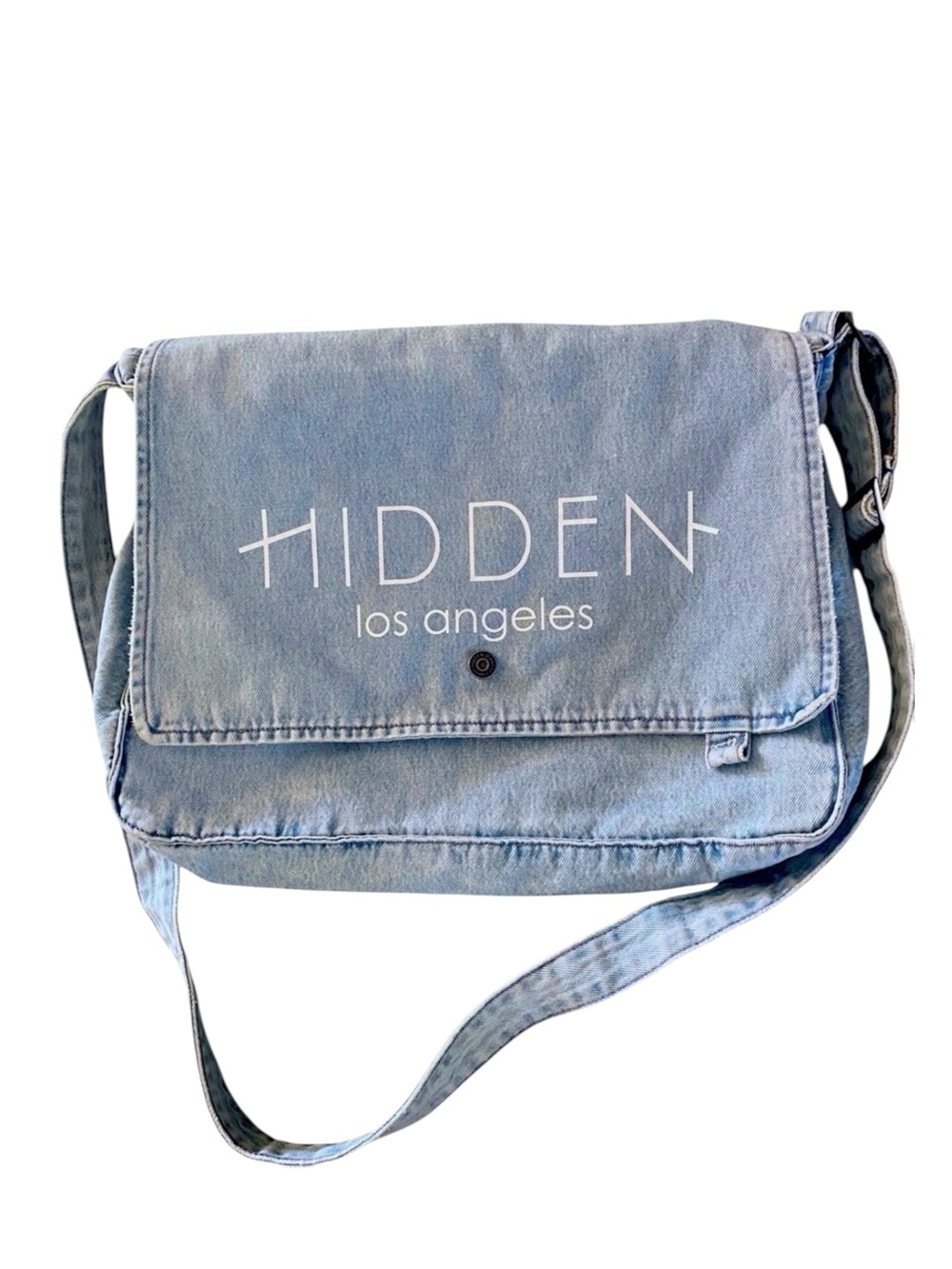 HIDDEN LOS ANGELES Blue Denim Messenger Bag